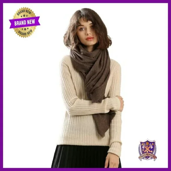 Luxury Cashmere Merino Wool Blend Shawl Wrap Women All Season Travel Scarf